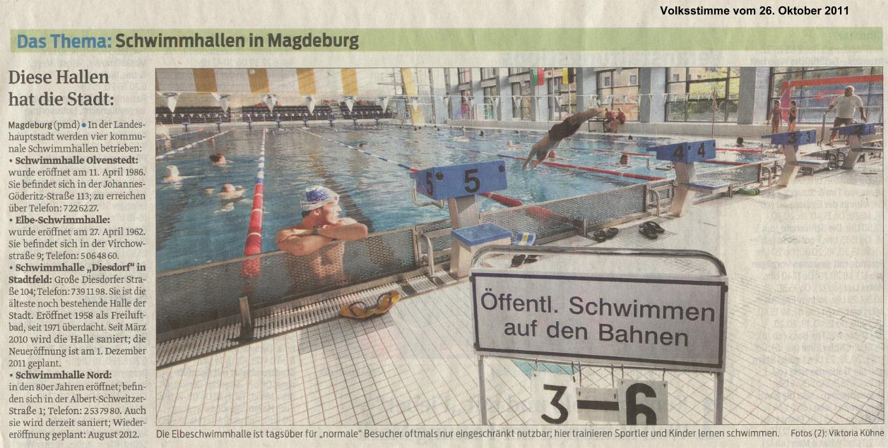 Schwimmhallen in Magdeburg