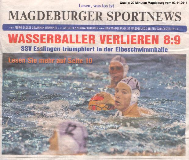 Wasserballer verlieren 8:9, SSV Esslingen triumphiert in der Elbehalle
