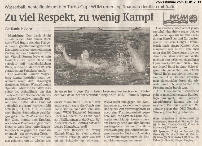 Zu viel Respekt, zu wenig Kampf
